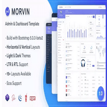 قالب داشبورد مدیریتی Morvin