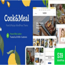 قالب سایت آشپزی Cook&Meal برای وردپرس
