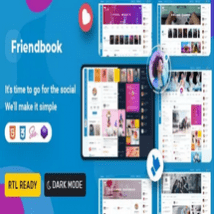 قالب و کیت رابط کاربری HTML شبکه اجتماعی Friendbook