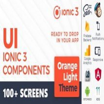 اپلیکیشن استارتر Ionic 3 Angular 6 UI Template App Orange Light