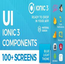 کیت رابط کاربری Ionic 3 UI Template App Blue Light