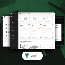 قالب مدیریتی بوت استرپ Vue Paper Dashboard 2 PRO