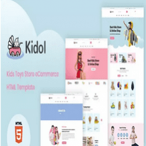 قالب HTML فروشگاه لوازم کودکان Kidol