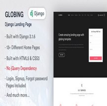 قالب Django صفحه فرود Globing