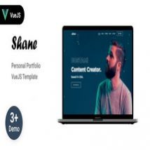 قالب VueJS نمونه کار شخصی Shane