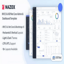 قالب ASP.Net Core و MVC5 داشبورد ادمین Nazox