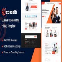 قالب HTML شرکتی و خدمات مشاوره ای Consalti