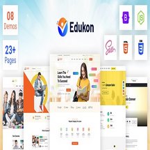 قالب اچ تی ام ال LMS و آموزش آنلاین Edukon