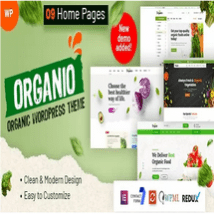 قالب فروش محصولات ارگانیک Organio راست چین برای وردپرس