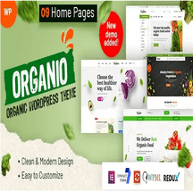 قالب فروش محصولات ارگانیک Organio راست چین برای وردپرس