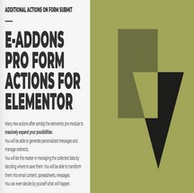افزونه E-Addons PRO FORM ACTIONS برای المنتور