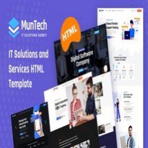 قالب HTML5 خدمات فناوری Munteh