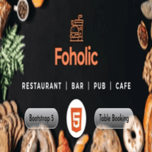 قالب HTML رستوران تک صفحه Foholic