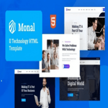 قالب HTML خدمات آی تی و فناوری Monal