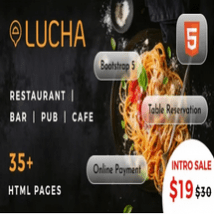 قالب HTML رستوران Lucha