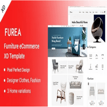 قالب فروشگاهی Furea برای Adobe XD