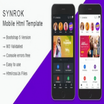 قالب HTML موبایلی Synrok