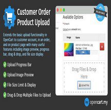 افزونه اپن کارت Customer Order Product Upload
