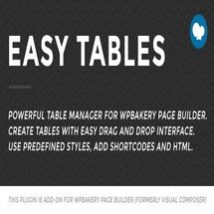 افزونه Easy Tables برای WPBakery Page Builder