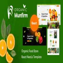 قالب React NextJs محصولات ارگانیک Munfirm