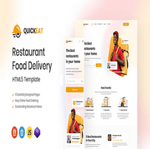 قالب HTML دلیوری و رستوران Quickeat