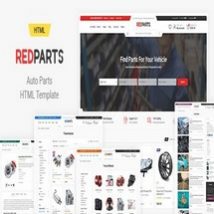 قالب HTML فروشگاه لوازم یدکی خودرو RedParts