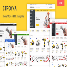 قالب HTML فروشگاه ابزار آلات Stroyka