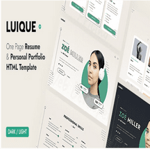 قالب HTML نمونه کار شخصی Luique
