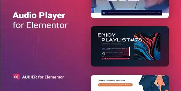Download Audier audio player plugin for Elementor