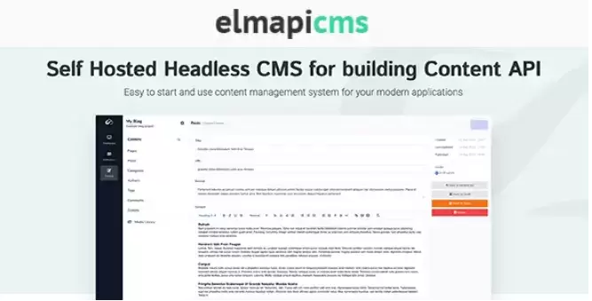 دانلود اسکریپت ElmapiCMS Headless CMS برای building Content API