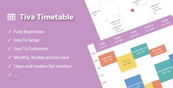 دانلود اسکریپت Tiva Timetable For PHP