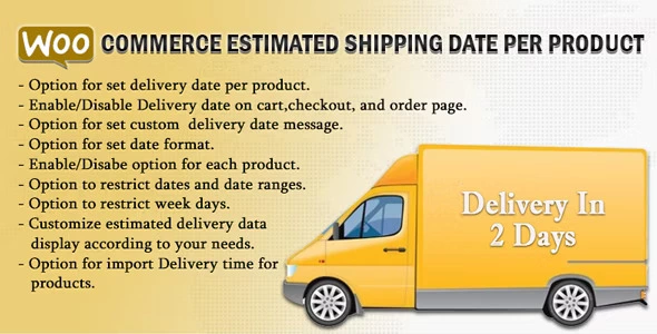دانلود افزونه WooCommerce Estimated Shipping Date Per Product