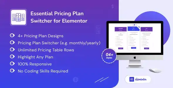 Download the Essential Pricing Plan Switcher plugin for Elementor