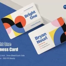 طرح لایه باز کارت ویزیت Bright One Business Card
