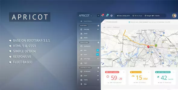 دانلود قالب Apricot – Navigation Admin Dashboard Template