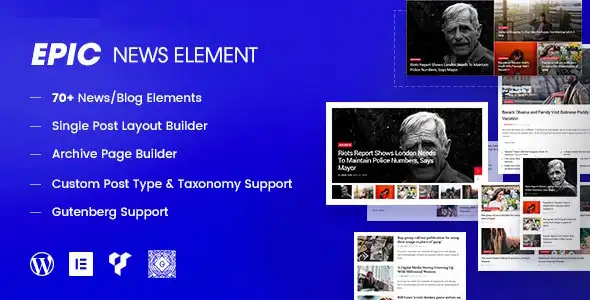 افزونه وردپرسی  Epic News Elements برای المنتور