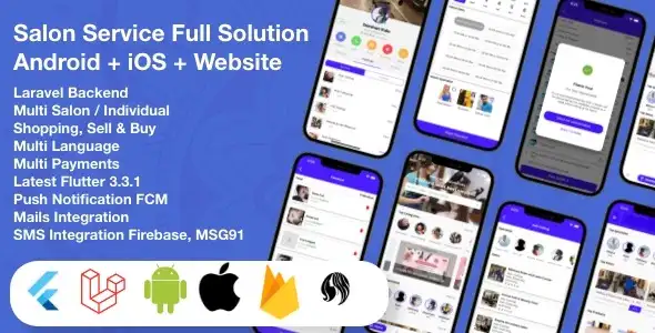 دانلود اپلیکیشن Flutter Multi Salon