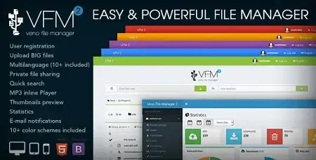اسکریپت میزبانی و اشتراک گذاری فایل Veno File Manager