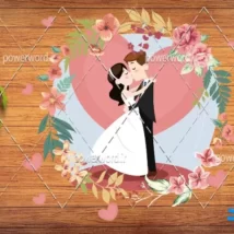 عکس png عروس و داماد در حلقه گل