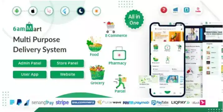 اپلیکیشن فروشگاه مواد غذایی ۶amMart