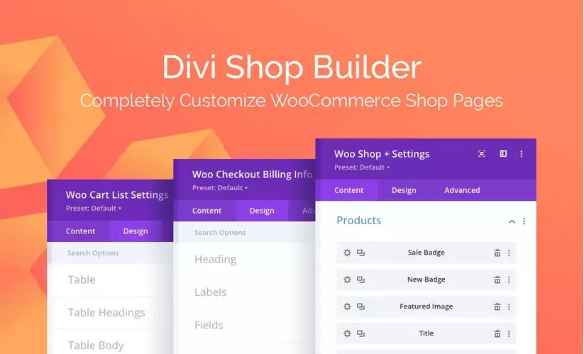افزونه Divi Shop Builder برای ووکامرس