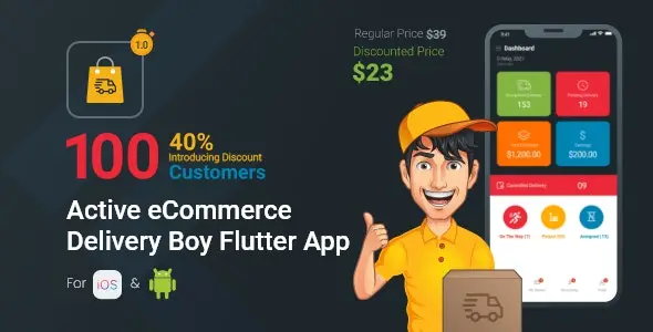اپلیکیشن فلاتر Active eCommerce Delivery Boy