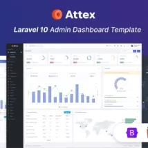 قالب داشبورد مدیریتی Attex بر پایه Laravel