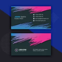 طرح کارت ویزیت چندرنگ Dark Colorful Business Card Layout