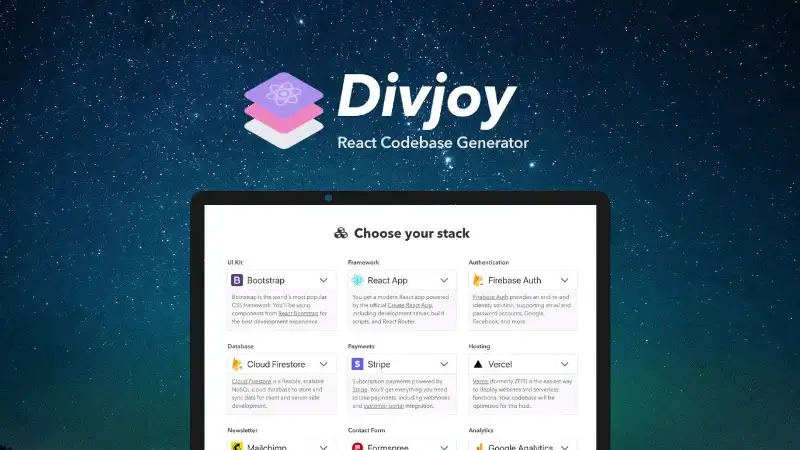 دانلود ابزار تولید کد ری‌اکت Divjoy