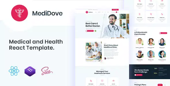 قالب React سلامت و پزشکی MediDove