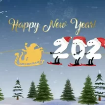 دانلود پروژه ویدیویی افترافکت سال نو New Year Cartoon Skier