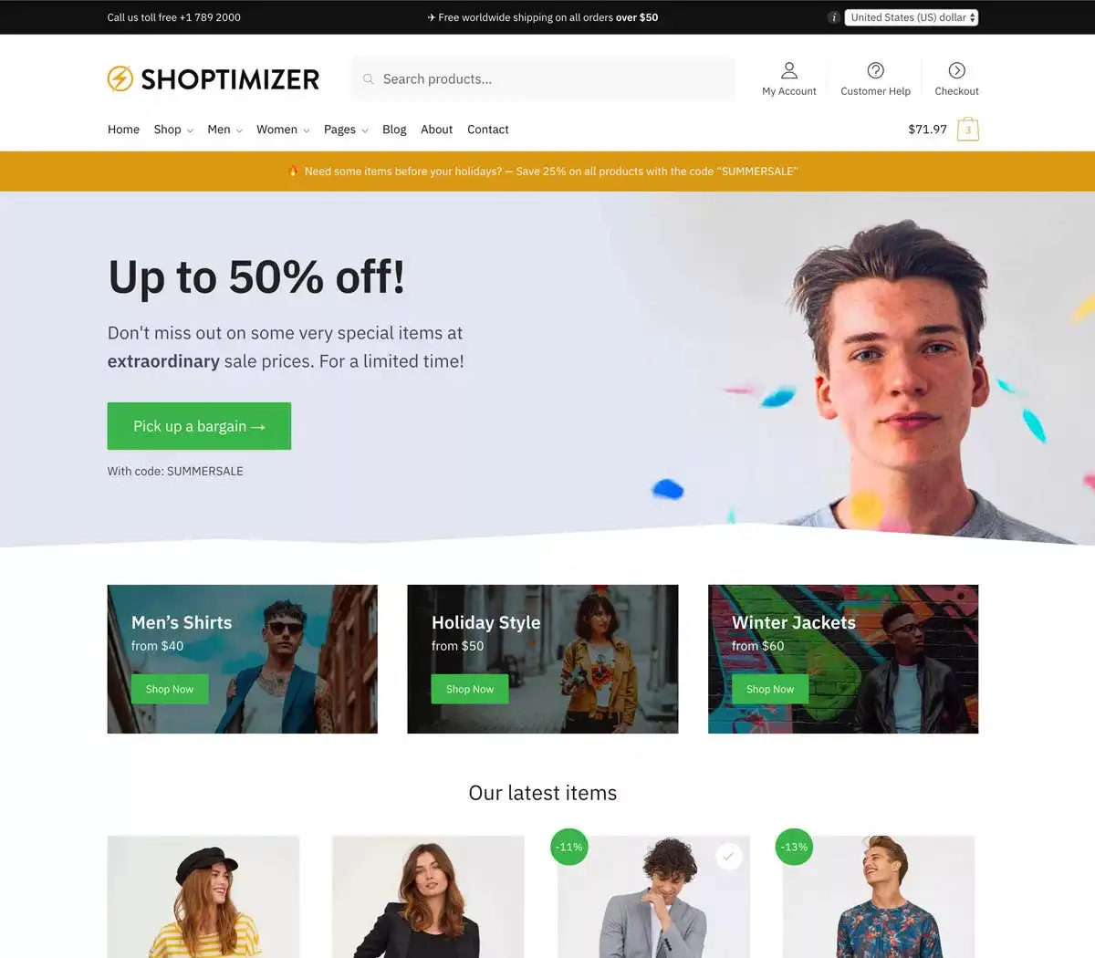 قالب Shoptimizer برای وردپرس