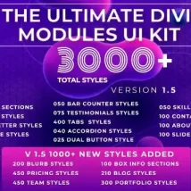 کیت The Ultimate Divi Modules Ui Kit برای دی وی