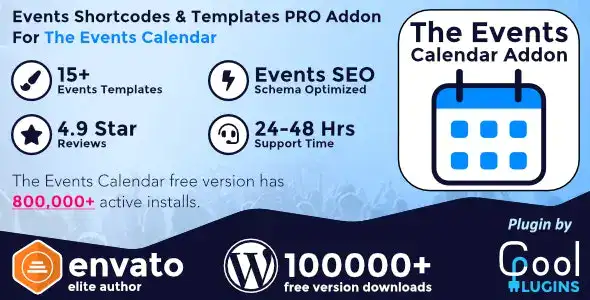 دانلود Events Shortcodes & Templates Pro Addon For The Events Calendar
